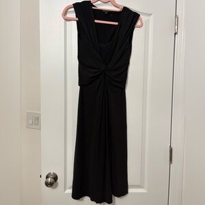 Lafayette 148 Classic Black Knot-Front Women's Dress fits 8-10